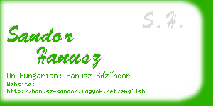 sandor hanusz business card